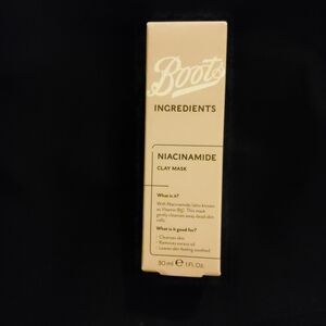 Boots Niacinamide Clay Mask 1 fl oz - Cleansing & Soothing Facial Treatment